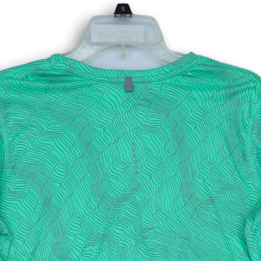 Womens Green Long Sleeve Crew Neck Dri Fit Pullover T-Shirt Size Large image number 4