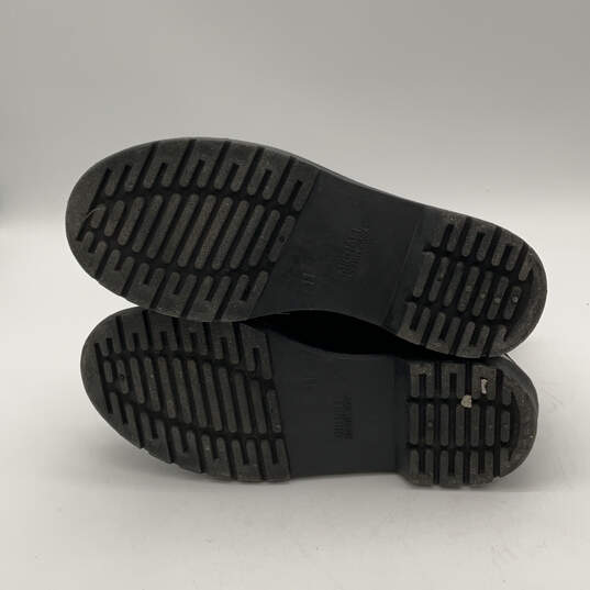 Womens Black Tavie Lug Sole Round Toe Lace-Up Ankle Rain Boots Size 11 image number 5