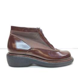 Charles Jourdan Leather Ankle Boots Burgundy 5.5