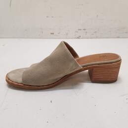 Frye Cindy Grey Suede Heeled Mule Sandals Women's Size 6M alternative image