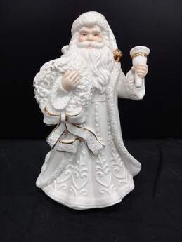 White Ceramic Santa Clause Music Box