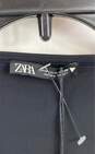 Zara Women Black Cinched Square Neck Blouse M image number 3