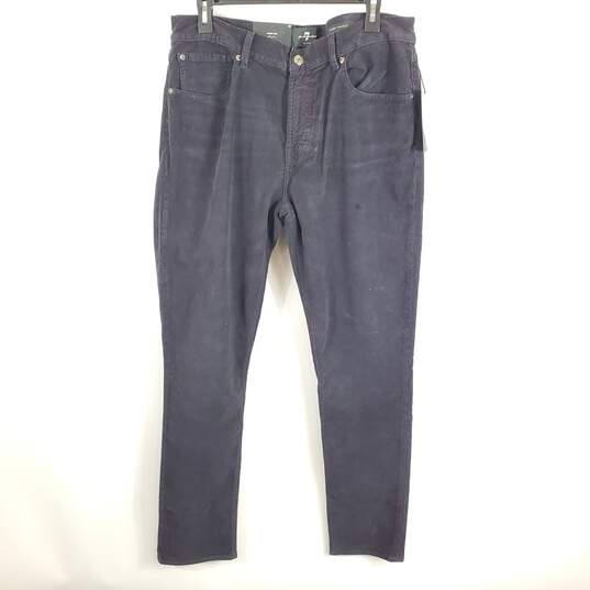For All 7 Mankind Men Blue Corduroy Pants Sz 36 NWT image number 1