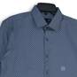 NWT J. Ferrar Mens Blue Geometric Spread Collar Long Sleeve Button-Up Shirt Sz M image number 3
