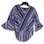 NWT Womens Multicolor Striped Bell Sleeve V-Neck Pullover Blouse Top Size S image number 1