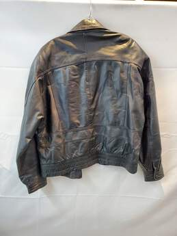 Fundamental Fashion Gino Leathers Black Full Zip Leather Jacket Size M alternative image