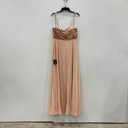 NWT Womens Pink Sleeveless Sweetheart Neck Back Zip Maxi Dress Size XL alternative image