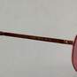 Womens Pink Frame Gold Lens Chelsea 5004 Brown Aviator Sunglasses With Case image number 8
