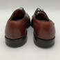 Mens Bradley 2661 Brown Leather Almond Toe Derby Dress Shoes Size 9.5 D image number 3
