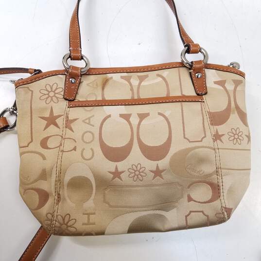 Coach Signature Canvas Crossbody Bag Beige Brown image number 3