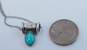 Signed P Skeet & CFJ 925 Turquoise Pendant Necklace & Drop Earrings 5.6g image number 7