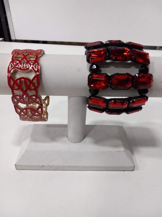 5 pc Red Jewelry Statement Bundle image number 3