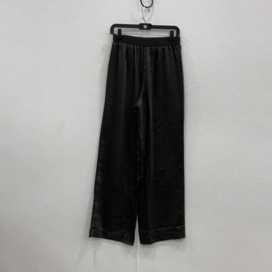 NWT Womens Black Elastic Waist Pull-On Wide-Leg Dress Pants Size X-Small image number 2