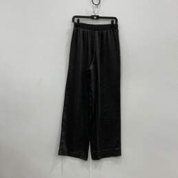 NWT Womens Black Elastic Waist Pull-On Wide-Leg Dress Pants Size X-Small alternative image