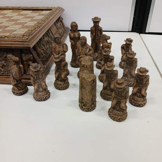 Antique American Style "Cowboy & Indian" Chess Set image number 6