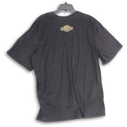 Mens Black Graphic Print Crew Neck Short Sleeve Pullover T-Shirt Size XL alternative image