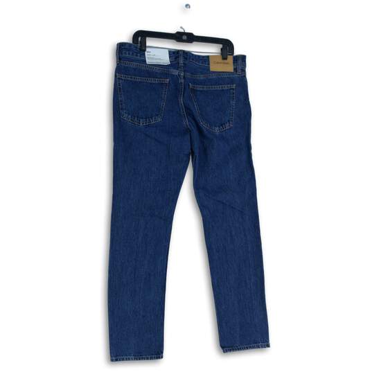 NWT Calvin Klein Womens Blue Denim Dark Wash Slim Fit Skinny Jeans Size 32X32 image number 2