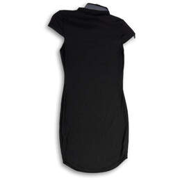 NWT Womens Black Structured Snatched Cap Sleeve Ribbed Bodycon Dress Size 4 alternative image