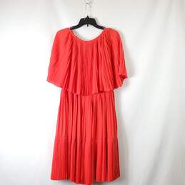 Kate Spade Women Red Pleated Dress sz 8 alternative image