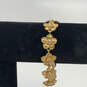 Designer Kate Spade Gold-Tone Rhinestones Twisted Flower Chain Bracelet image number 1