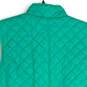 NWT Women Green Sleeveless Mock Neck Full-Zip Quilted Vest Size 3X image number 4