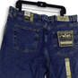 NWT Mens Blue Denim Medium Wash Relaxed Fit Straight Leg Jeans Size 44x30 image number 4
