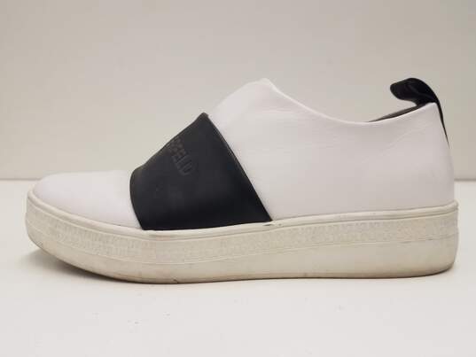 Karl Lagerfeld Paris Asha Women's Slip-On Shoes White/Black Size 6 image number 2