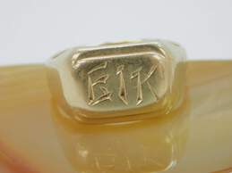 Elegant 10k Yellow Gold Word Etched Ring 4.6g