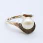Vintage 10K Yellow Gold Pearl Ring Size 4 image number 2
