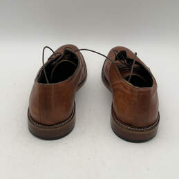 Mens Orlando 100967 Brown Leather Round Toe Lace Up Derby Dress Shoes Sz 11 alternative image
