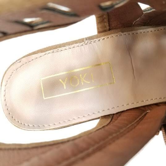 Yoki Women's Noila Perforated Peep Toe Boots Size 6.5 image number 7