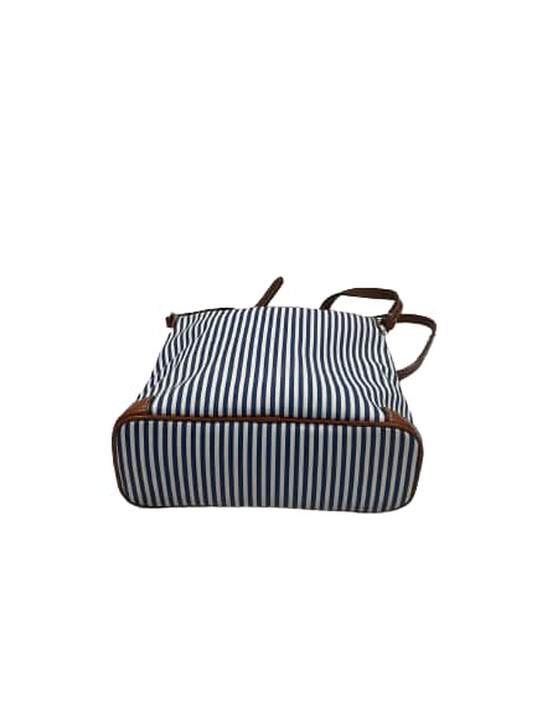 Blue and White Stripes Handbag image number 4
