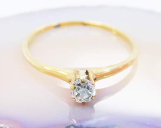 14K Yellow Gold 0.25 CT Solitaire Diamond Ring 1.5g image number 3