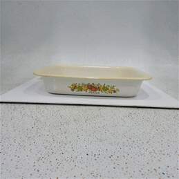 VTG Corning Ware Spice Of Life 20x14 Cutting Board Counter Saver w/ Roaster Baking Dish alternative image