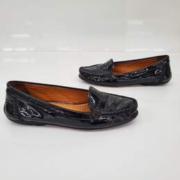 Tacco GEOX Black Patent Leather Mocassin Loafers Size 36.5/ US Size 6 alternative image