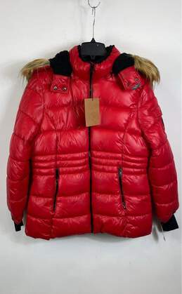 Steve Madden Women's Red Puffer Jacket- XL