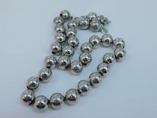 Vintage Hobe Silver Tone Beaded Necklace 65.4g image number 3