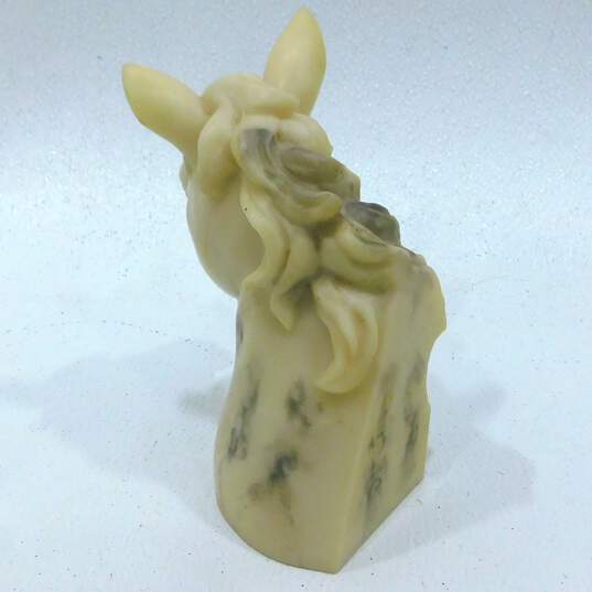 Vtg 1999 Enesco Corp Carved Marble Horse Head Bookends image number 11
