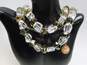 Deb Guyot 925 Chunky Smoky & Clear Quartz Double Strand Statement Necklace 253.2g image number 4
