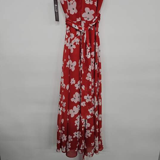 Daisy Floral Tomato Maxi High Low Dress image number 2