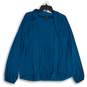 Cable & Gauge Womens Blue Pleated Tie Neck Long Sleeve Blouse Top Size XL image number 1