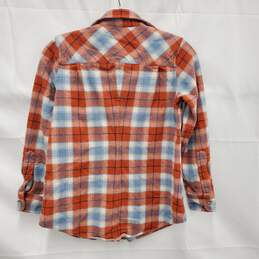 Pendleton Youth Blue & Orange Plaid 100% Virgin Wool Long Sleeve Shirt Size XS alternative image