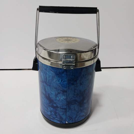 Vintage Tiger 4.4L Blue Vacuum Ice Bucket image number 4