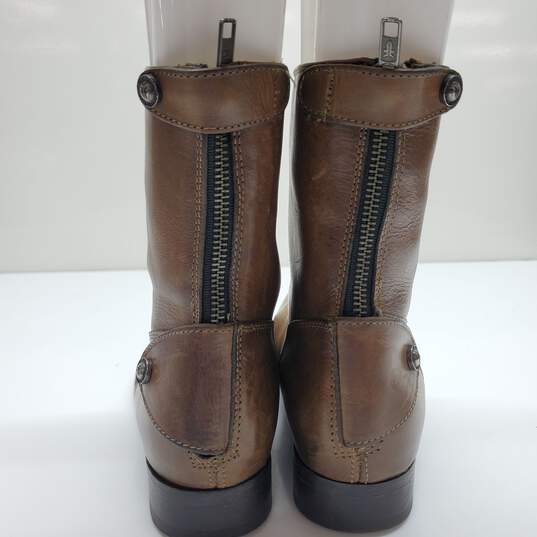 Frye Melissa Button Back Zip Short Brown Boot Women's Size 10B image number 4