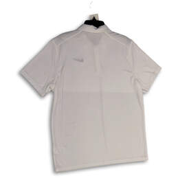 Mens White Dri-Fit Collared Short Sleeve Tennis Polo Shirt Size Large alternative image