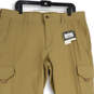 NWT Mens Tan Flat Front Slash Pocket Straight Leg Cargo Pants Size 38/32 image number 3