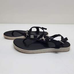 Guess Black Textile Strappy Flat Sandals Size 8 alternative image