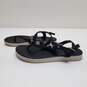 Guess Black Textile Strappy Flat Sandals Size 8 image number 2