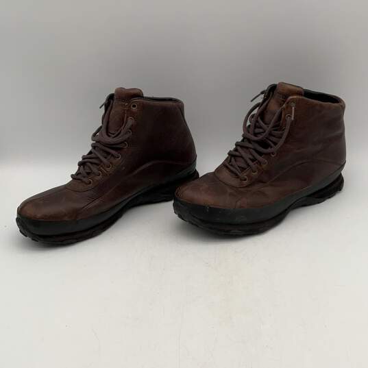 L.L. Bean Mens Brown Leather Lace Up Round Toe Ankle Hiking Boots Size 11 image number 3