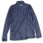 Mens Gray Tech Team Mock Neck Long Sleeve 1/4 Zip Activewear T-Shirt Size L image number 2